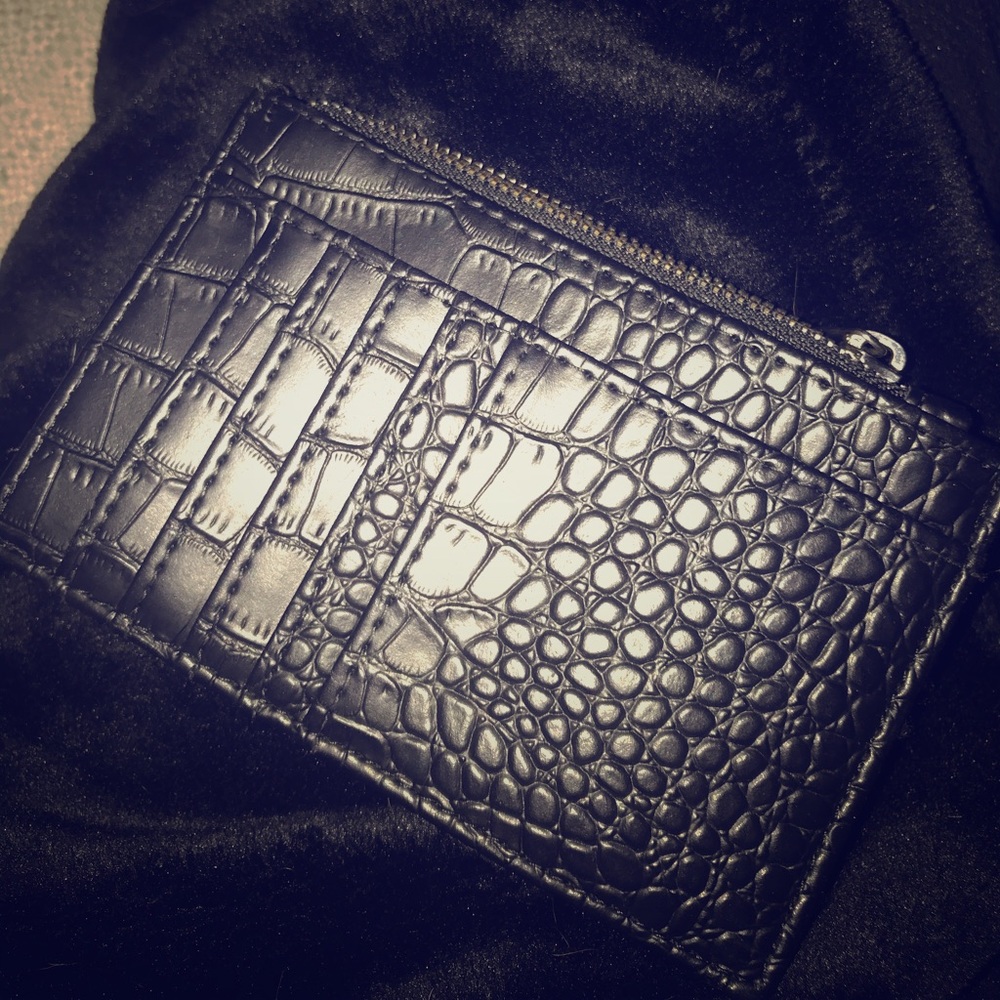 Wicked Snakeskin Black Card Holder Wallet!
